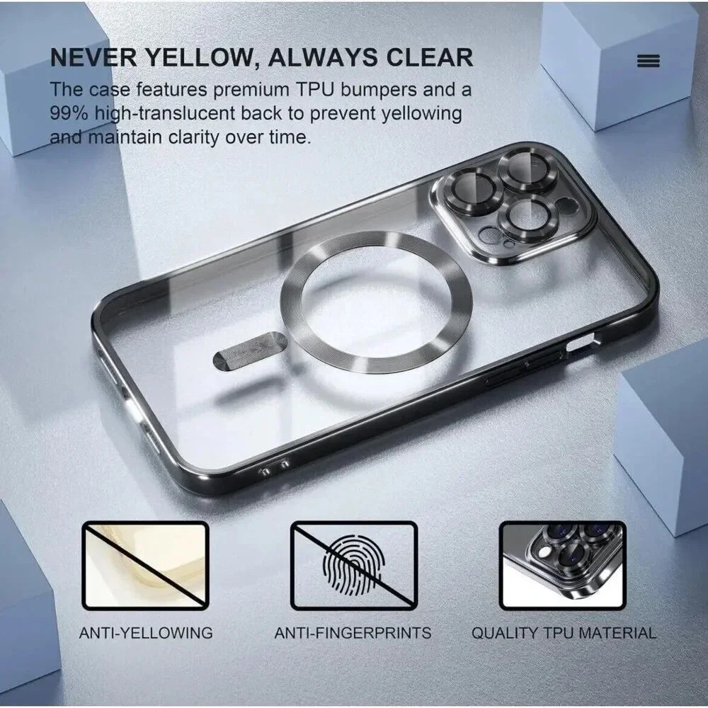 Misea Magnetic Clear‎ Case For iPhone 14 Pro Max Case Compatible With MagSafe - Picture 5 of 10